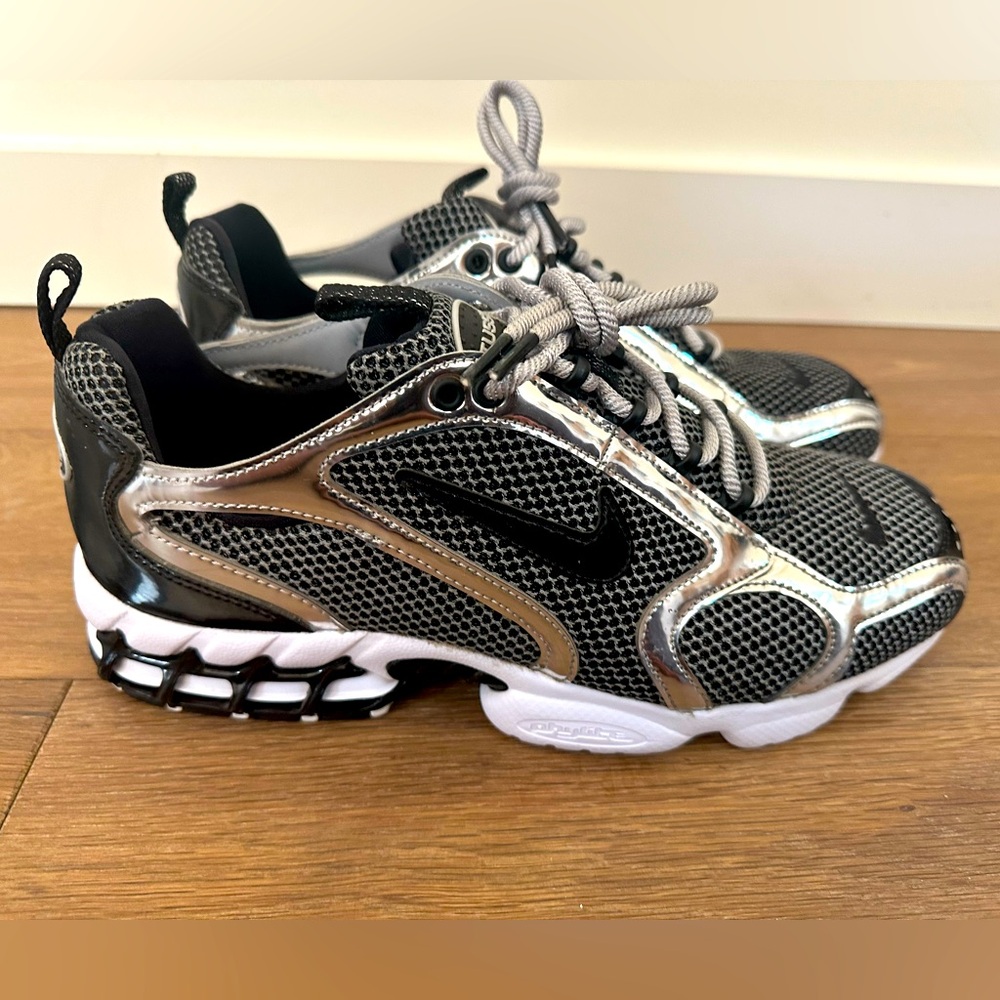 Nike Stussy Air Zoom Spiridon caged Pure Platinum sneakers